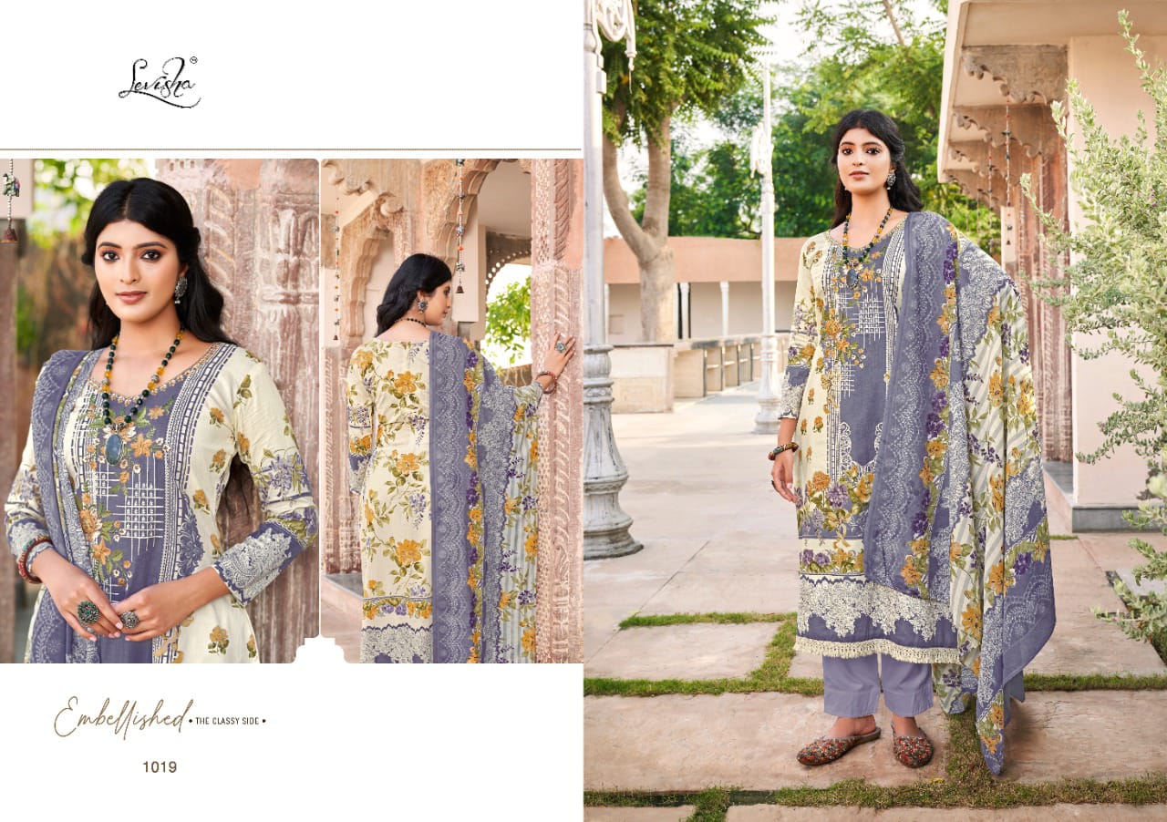 JASHN E ISHQ Levisha Cotton Fancy Wear Wholesale Pakistani Dress Material Catalog